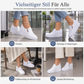 Damen-Slipper aus weichem Leder mit versteckter Erhöhung, flache rutschfeste Sohle