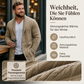 📢📢50% Rabatt!!! 🎉✨ Mittelanger Zopfstrick-Cardigan für Herren