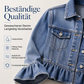 📢📢50% Rabatt!!! 🎉✨ Jeansjacke für Damen mit Rüschensaum & Cropped-Passform