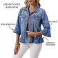 📢📢50% Rabatt!!! 🎉✨ Jeansjacke für Damen mit Rüschensaum & Cropped-Passform