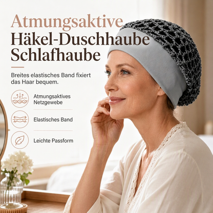 🔥Beliebtes Produkt ！✨Elastisches, atmungsaktives Haarnetz mit breitem Mesh-Band, hohle Haarabdeckung