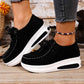 Damen-Schnürschuhe mit niedrigem Plateau für den Alltag
