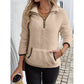 📢🎉50%Rabatt!!!🛍️✨Damen-Sweatshirt mit halbem Reißverschluss aus warmem Plüsch