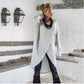 Pulloverkleid in Uni mit asymmetrischem Saum