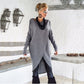 Pulloverkleid in Uni mit asymmetrischem Saum