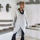 Pulloverkleid in Uni mit asymmetrischem Saum