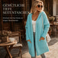 Lange Strickjacke mit Kapuze für Damen