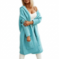 Lange Strickjacke mit Kapuze für Damen