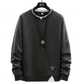 Herren-Minimalistisches Sweatshirt im Fake-2-Teile-Look