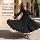 📢📢50% Rabatt!!! 🎉✨ Elegantes Damen-Maxikleid im Wickellook mit V-Ausschnitt & Falten