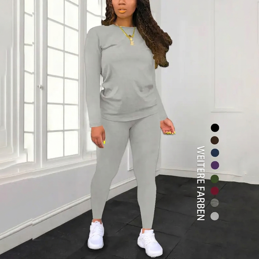 📢📢50%Rabatt!!!🎉✨Zweiteiliges Set für Damen – Langarm-Oberteil & Hose