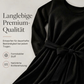Geripptes A-Linie-Midikleid für Damen mit Rundhalsausschnitt, 3/4-Ärmeln und Taschen