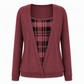 📢🎉50%Rabatt!!!🛍️✨Kariertes Strickoberteil für Damen im Layering-Look