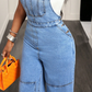 Schmeichelnder Denim-Jumpsuit