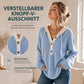 Locker sitzendes Strick-Kapuzenpullover für Damen