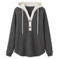 Locker sitzendes Strick-Kapuzenpullover für Damen