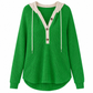 Locker sitzendes Strick-Kapuzenpullover für Damen
