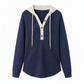 Locker sitzendes Strick-Kapuzenpullover für Damen