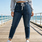 🔥Beliebtes Produkt ！✨Jeanshosen für Damen mit elastischem Bund und Taschen