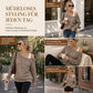 📢🎉50%Rabatt!!!🛍️✨Lässiges schulterfreies Sweatshirt mit Leopardenmuster, lockerer langärmeliger Baumwollmisch-Pullover