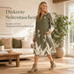 Damen Boho-Kleid aus strukturiertem Krepp – locker, mit Seitentaschen & Botanik-Saum