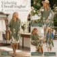 Damen Boho-Kleid aus strukturiertem Krepp – locker, mit Seitentaschen & Botanik-Saum