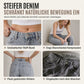 Damen Retro-Jeans mit hoher Taille und weitem Bein