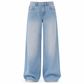 Damen Retro-Jeans mit hoher Taille und weitem Bein