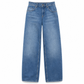Damen Retro-Jeans mit hoher Taille und weitem Bein