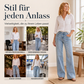 Weite Jeans für Damen mit vorderen Nähten