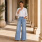 Weite Jeans für Damen mit vorderen Nähten
