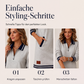 Damen-Langarmkleid mit Reißverschluss und Taschen