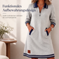 Damen-Langarmkleid mit Reißverschluss und Taschen