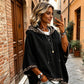 Damen-Hoodie mit Leopardenmuster-Besatz