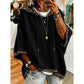 Damen-Hoodie mit Leopardenmuster-Besatz
