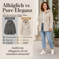 Lässige, warme mittelange Damen-Kapuzenjacke