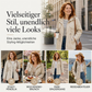 Lässige, warme mittelange Damen-Kapuzenjacke