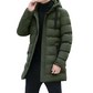 Mittellange Kapuzen-Steppjacke für Herren