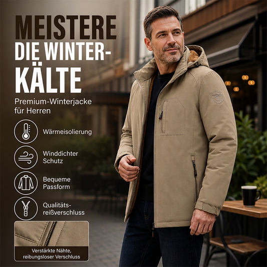 💎⭐ Top-bewertet – Wasserdichte Winterjacke für Herren – warm