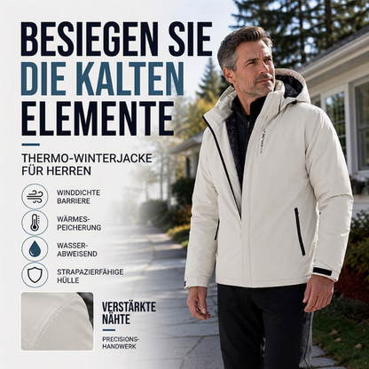 📢📢50%Rabatt!!!🎉✨Wasserdichte Kapuzenjacke für Herren mit Plüschfutter