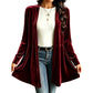 📢🎉50%Rabatt!!!🛍️✨Samt-Cardigan für Damen mit offener Vorderseite