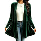 📢🎉50%Rabatt!!!🛍️✨Samt-Cardigan für Damen mit offener Vorderseite