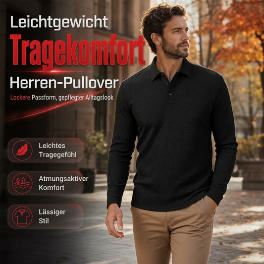 💎👔 Neuheiten –Strukturiertes, leichtes Langarm-Sweatshirt für Herren