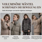 Damen Stehkragen Zopfmuster Patchwork Langarm Gepolstert Kurz Verdickt Warm Winter Baumwollmantel