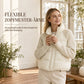 Damen Stehkragen Zopfmuster Patchwork Langarm Gepolstert Kurz Verdickt Warm Winter Baumwollmantel