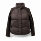 Damen Stehkragen Zopfmuster Patchwork Langarm Gepolstert Kurz Verdickt Warm Winter Baumwollmantel