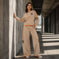 Damen-Casual-Sweatshirt & Weite-Hosen-Set