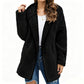Legere Plüsch-Cardigan mit Kapuze für Damen