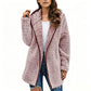 Legere Plüsch-Cardigan mit Kapuze für Damen
