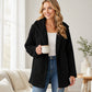 Legere Plüsch-Cardigan mit Kapuze für Damen